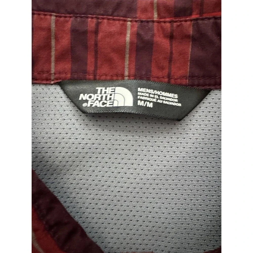 The North Face Red Button Up Shirt Men's M Hiking‎ Vented Long Sleeve Outdoor
